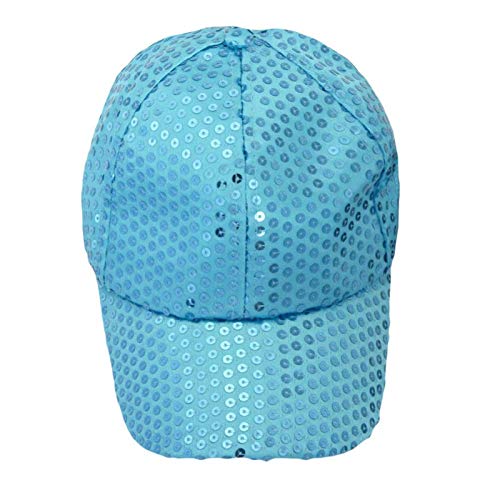 51aBGpe44PL.jpg Gorra de Mujer Moda Lentejuelas Estrella Rhinestone Sombrero Gorra de Sol Hip Hop Color Sólido Ajustable Verano Deportes Al Aire Libre de Protección Sola para Bailando Cámping Pesca Azul claro