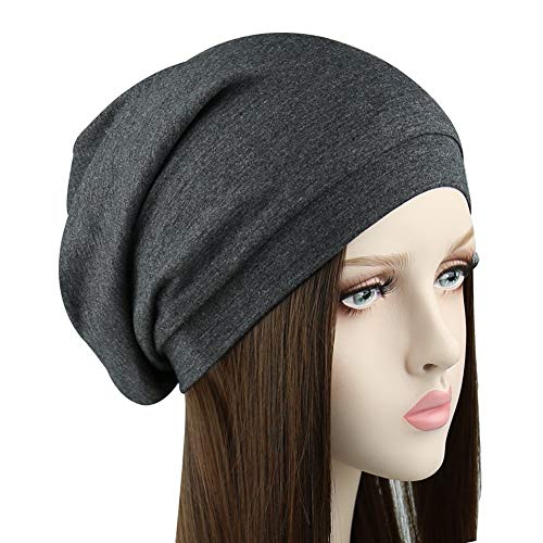 51cJL9elNtL.jpg Niñas Raso Forrado Slouchy Gorrita Tejida con Prima Banda elástica Gris oscuro