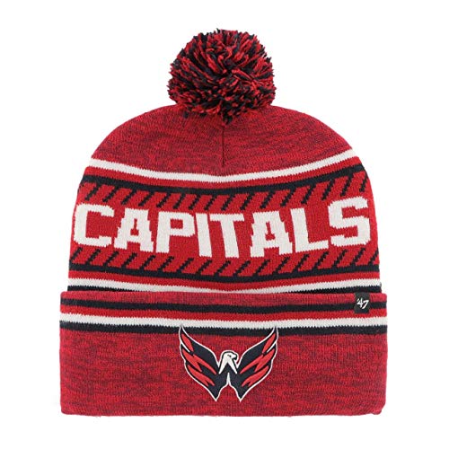 51eT6T2uGTL.jpg 47 Brand Washington Capitals Ice Cap Cuff Knit NHL Beany Beanie One Size Forty Seven