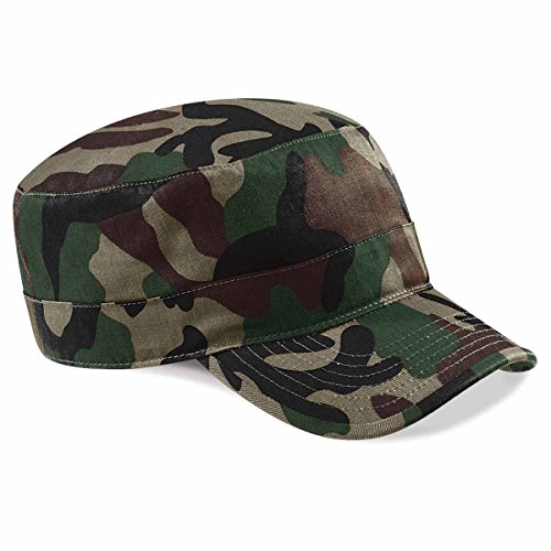 51gtkzECXQL.jpg Beechfield B033 Camo Army - Tapa Unisex Adulto Verde oscuro