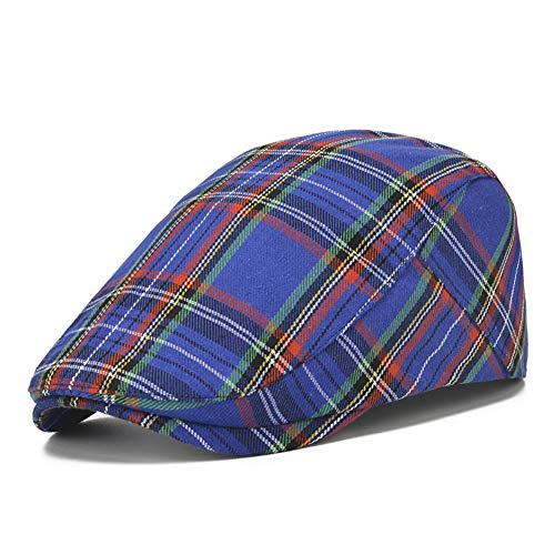 51hbCv83L8L.jpg Adantico Unisex de la Boina Sombrero Diseño de Rejilla Azul