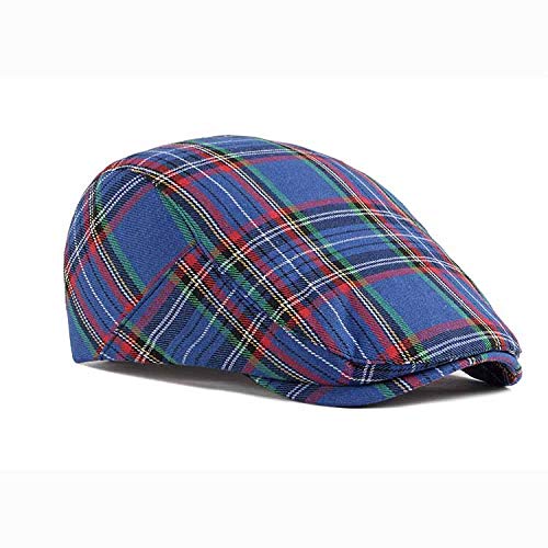 51iy-28I2BAL.jpg Adantico Unisex de la Boina Sombrero Diseño de Rejilla Azul