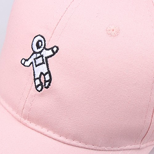 51jtjifVrsL.jpg Gorra de Mujer Gorra de Béisbol de El Astronauta Emberoidery Color Sólido Ocio Sombrero de Sol de Hip Hop Ancho Ajustable Sombrilla de Verano Sombreros Deportes Al Aire Libre Viajes Rosa