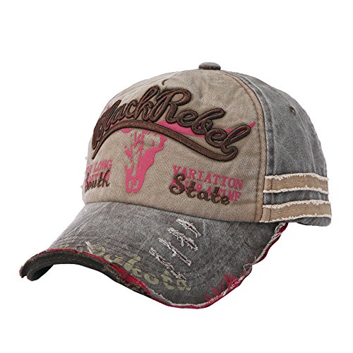 51ksXhKX4UL.jpg Gorra de Trucker de Hombre Estilo Vintage Hebillas de Metal con Ancho Ajustable Sombreros Deportes Al Aire Libre de Protección Solar Casuales Gorras de Béisbol de Hip Hop Caza Pesca Café