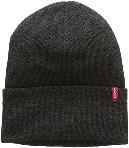 51kvRpFdlnL.jpg Levi's Slouchy Red Tab Beanie Gorro De Punto Hombre Grey