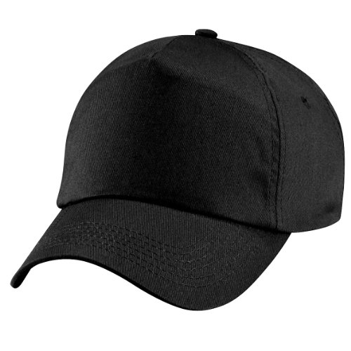 51maptNpeWL.jpg Beechfield - Gorra lisa con 5 paneles para niños adolescentes Negro