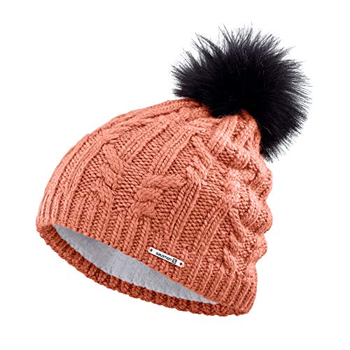 51pReF4shxL.jpg Salomon Gorro esquí nórdico senderismo Unisex IVY BEANIE Naranja Dust