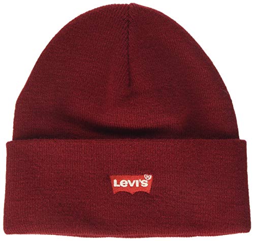 51vcxbiMCrL.jpg Levi's Red Batwing Embroidered Slouchy Beanie Gorro De Punto Hombre Rojo