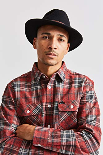 51wvY4f-nDL.jpg BRIXTON Hat Messer Black Brown