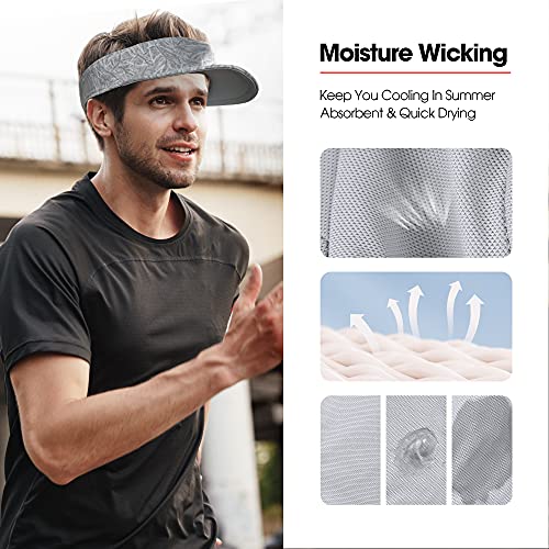 51wvdbNrBpS.jpg Arcweg Visera Mujer Hombre Gorra Verano Correr Gorra Ciclismo Transpirable Elástica Suave Deportes Tenis Golf Maratón Gris