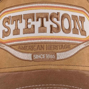 Stetson Gorra Buffalo Horn Hombre - Snapback de béisbol con Visera Verano Invierno Marrón