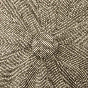 Stetson Gorra Hatteras Fine Herringbone Hombre - Made in The EU de algodón Lino con Visera Forro Primavera Verano Beige Oscuro