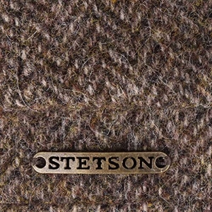 Stetson Gorra Hatteras Classic Wool Hombre - Newsboy de Lana con Visera Forro otoño Invierno Marrón