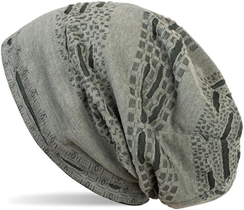 61SrF-zAdnL.jpg styleBREAKER Gorro Beanie en Apariencia desgastada Vintage Unisex 04024036 Verde jade