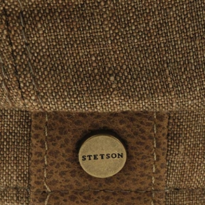 Stetson Hatteras Flatcap de Lino para Mujer Hombre - con Forro de algodón - Gorra Plana con protección Solar UV 40+- Boina Plana para Primavera Verano Marrón