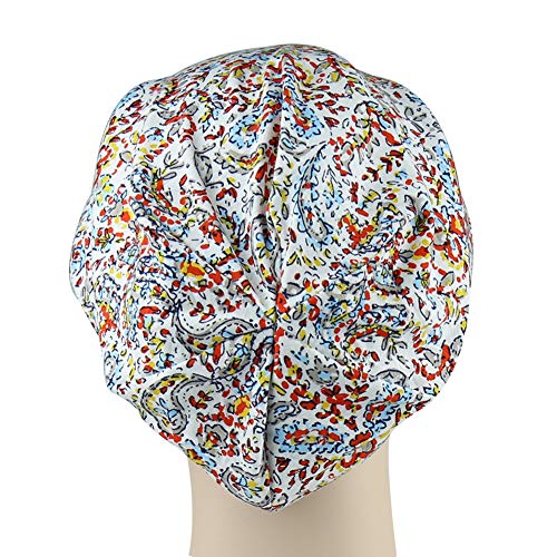 61Y8dq0Eo4L.jpg Niñas Raso Forrado Slouchy Gorrita Tejida con Prima Banda elástica Flores frescas