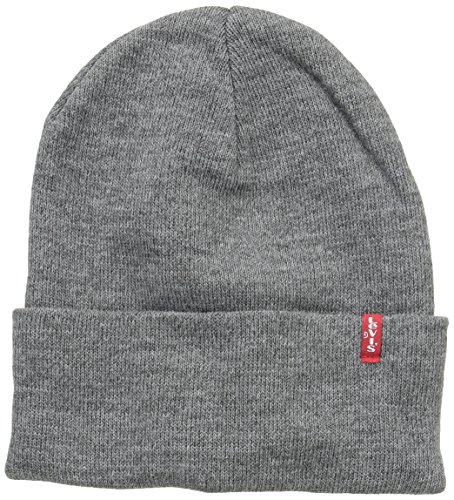 61ecHn54acL.jpg Levi's Slouchy Red Tab Beanie Gorro De Punto Hombre Gris