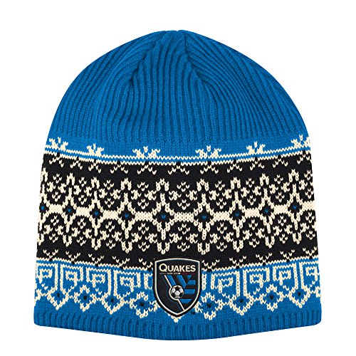 61fmyUHiRML.jpg Adidas Fair Isle Beanie Fair Isle - Gorro Para Mujer Mujer 007kw Mtc Azul Y Negro Talla Única