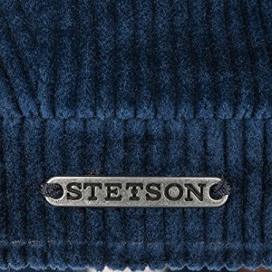 Stetson Gorra de Pana Hatteras Classic Hombre - Made in The EU Newsboy con Visera Forro otoño Invierno Azul